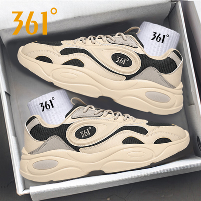361跑步鞋男透气网面休闲老爹鞋