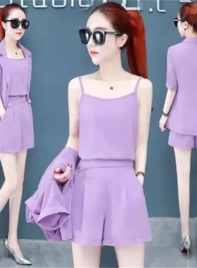 洋气大码胖mm显瘦减龄时尚套装女