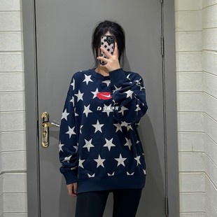 Fleece CD8401 Crew 卫衣 451 Logo男子星星满印圆领长袖 耐克Nike