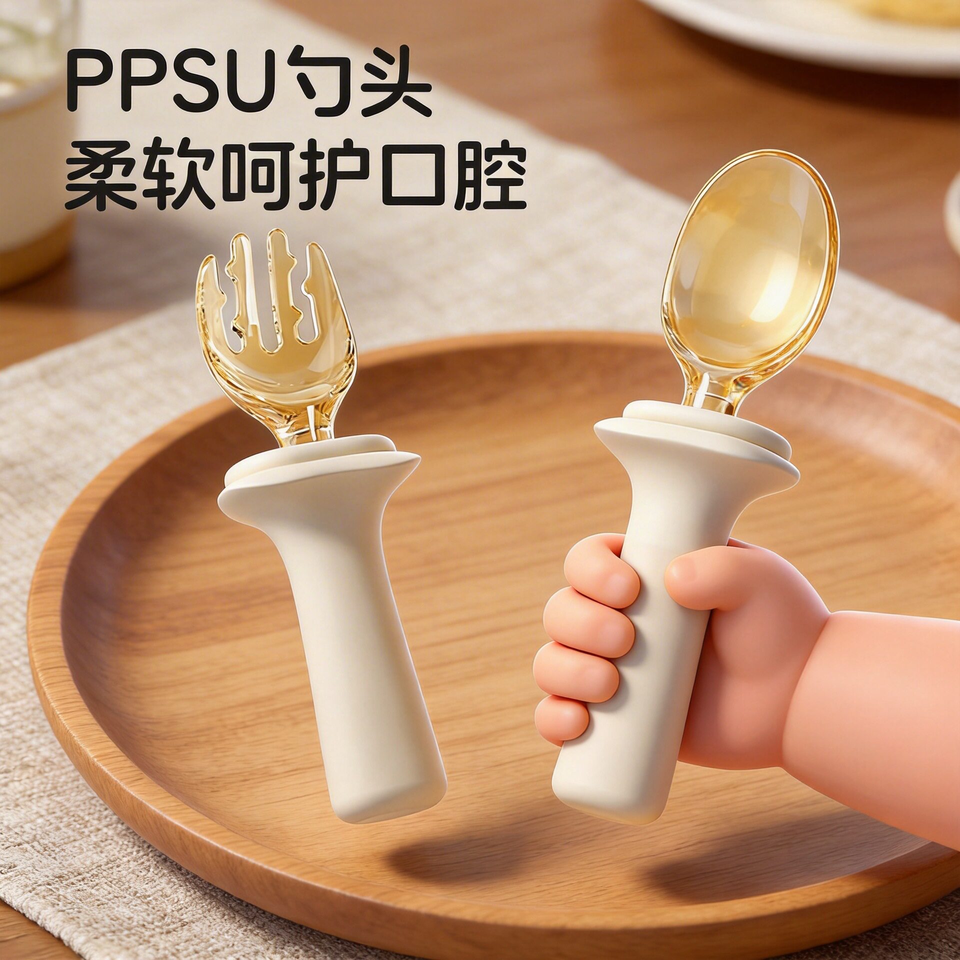 儿童辅食勺ppsu元宝勺宝宝自儿童筷子