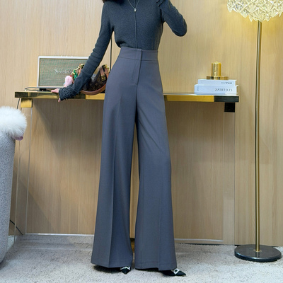 飞姐定制2026韩版新款高腰阔腿裤女新款宽松大脚裤休闲垂感拖地裤