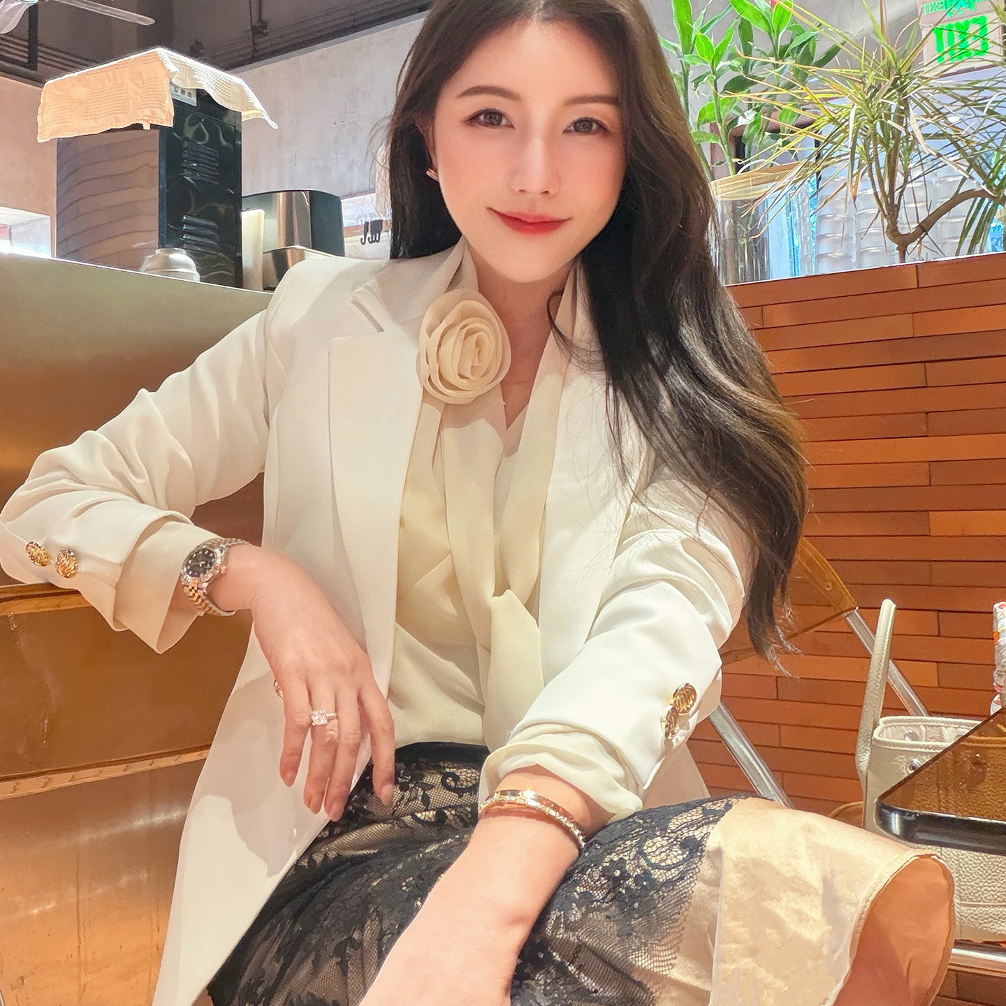 【新品9折】2026春韩版新款金属扣收腰西装外套修身百搭通勤西服,女装/女士精品,西装,淘宝优惠券,粉丝福利购,淘宝优惠卷