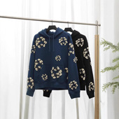 木棉花发泡印花连帽卫衣欧美潮牌宽松男女款 FOG高街DENIM TEARS