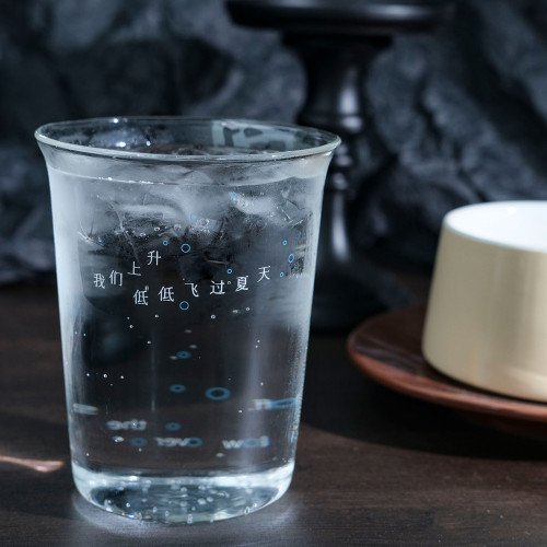 一言飞过夏天玻璃杯原创设计咖啡早餐果汁杯耐热诗歌文艺生日礼物