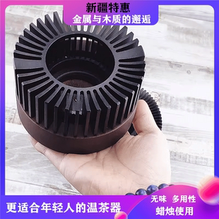 千葉爐蠟燭溫茶爐底座暖茶爐上湯酒店玻璃茶壺花果茶保溫黑色 日式