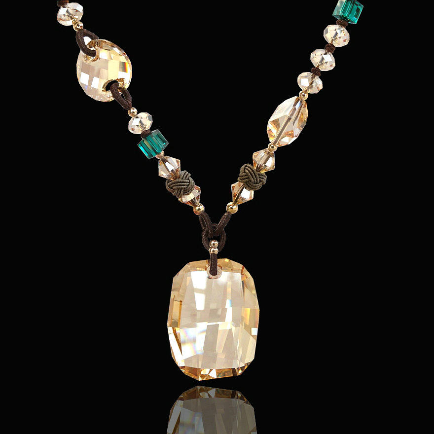 奥地利水晶毛衣链女秋冬长款项链吊坠百搭挂饰配饰品情人节礼物