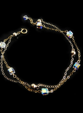 掌上明珠手镯水晶方糖情人节礼物