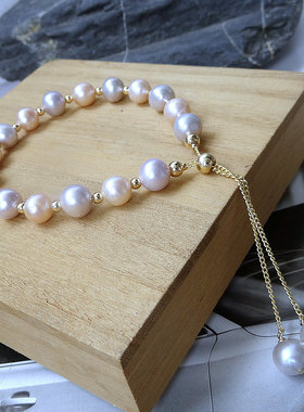 纯天然淡水珍珠手链小众女饰品