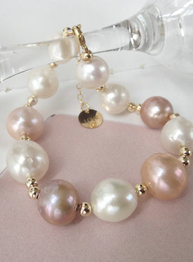 天然强光送女友森系珍珠手链