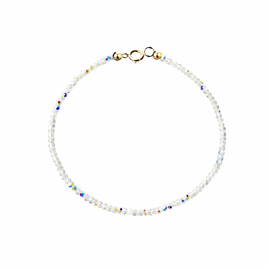 告白女朋友奥地利水晶手链脚链 2mm极细极闪款情人节礼物首饰品