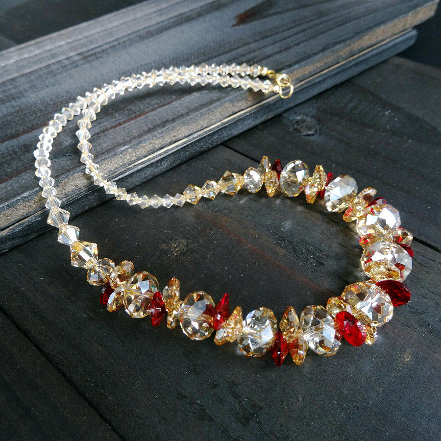 倾国倾城奥地利水晶项链女短款锁骨链送妈妈情人节礼物结婚礼品