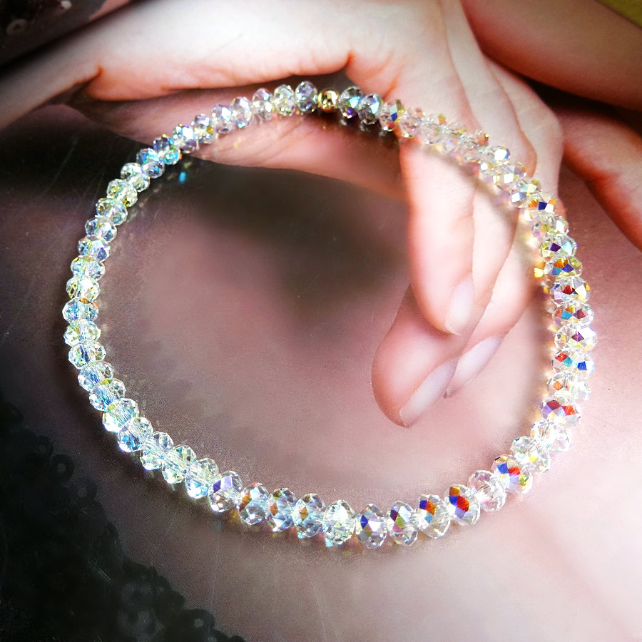 昨夜星辰超细超闪奥地利进口水晶手链手镯唯美时尚流行饰品礼品