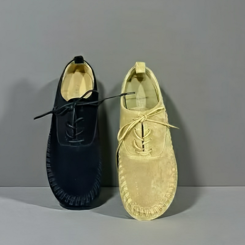 欧洲站2025欧货秋新品女鞋复古牛津鞋牛皮系带薄底软底深口女单鞋