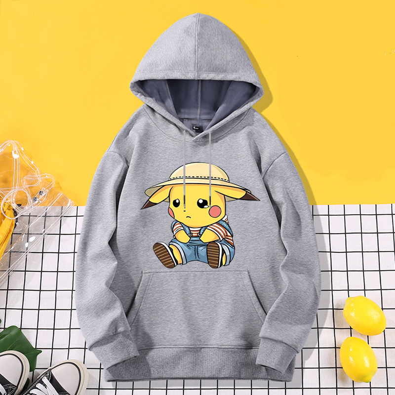 新款潮流时尚皮卡丘连帽卫衣