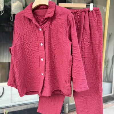 助眠棉花糖五重纱睡衣套装日式