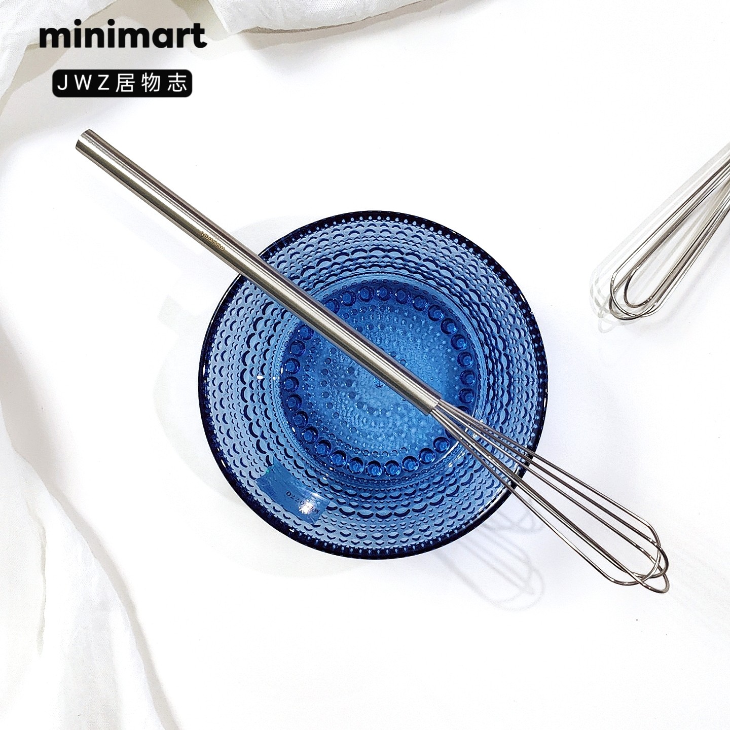 minimart不锈钢迷你打蛋器厨房烘焙工具手动搅拌棒奶油打发器小号