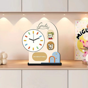 时钟 饰品电视柜台式 家居轻奢摆台式 桌面钟表客厅创意摆件玄关柜装