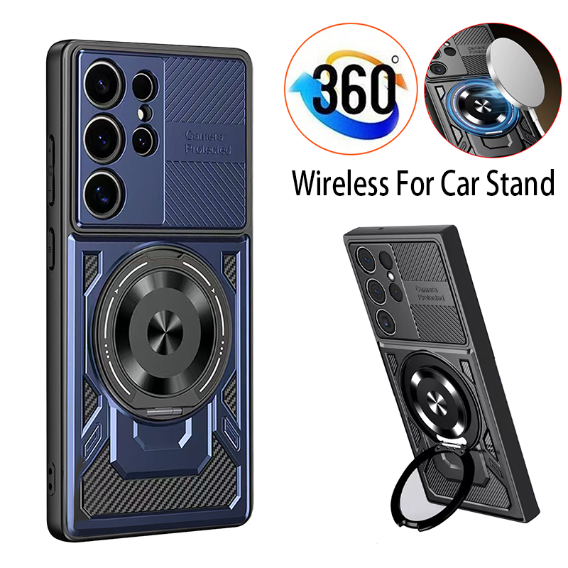 适用OPPO Reno13带支架360旋转realme14 pro+无线充c75手机壳A5Pro海外a5活力mag磁吸Reno13F真我14x V60pro