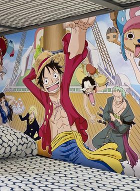 海贼王动漫墙贴纸自粘贴画路飞尼卡宿舍卧室二次元壁纸悬赏令海报