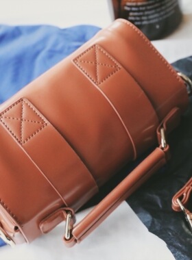 ANNandSAM美丽vintage感复古枕头圆筒圆筒包包斜挎包 2024新品