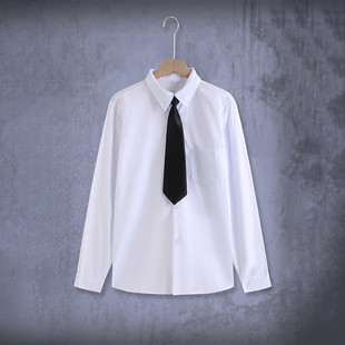 西裤 男宽松寸衣学生dk制服短袖 黑色领带毕业礼服衬衣 长袖 白色衬衫