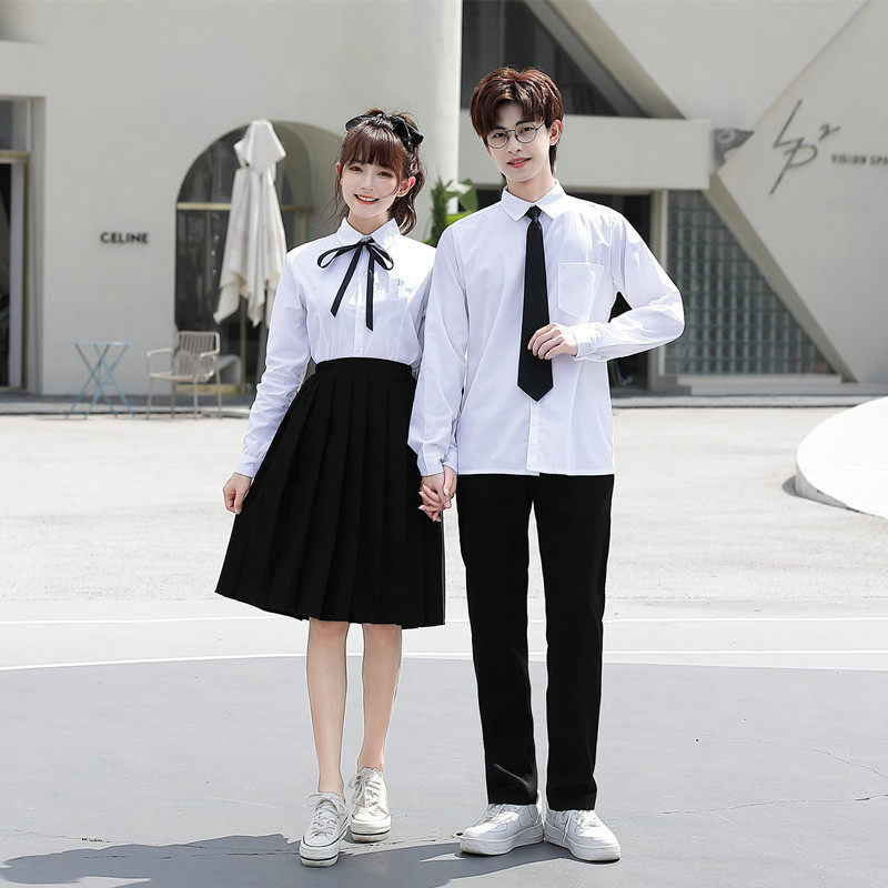 班服套装学院风高中生运动会初中生合唱朗诵比赛演出服白衬衫长裙