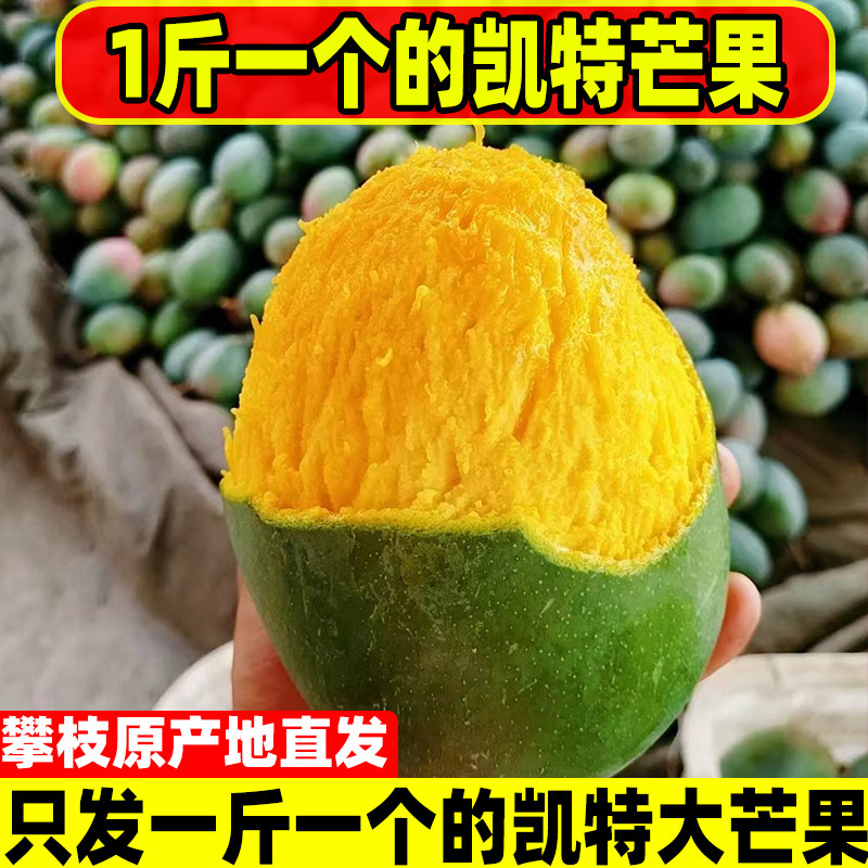 【果农直发】四川攀枝花凯特芒当应季新鲜水果超甜芒果水果应李特