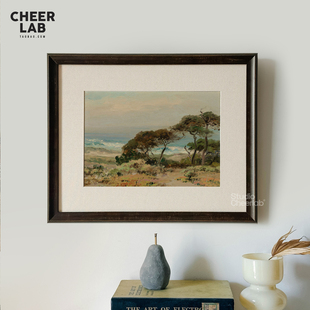 CHEERLAB海岸松风中古小众装饰画复古风景斗柜玄关客厅高级感挂画