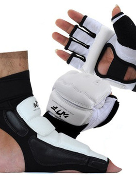 跆拳道手套成人儿童护手套散打训练比赛护脚跆拳道护手套护具包邮