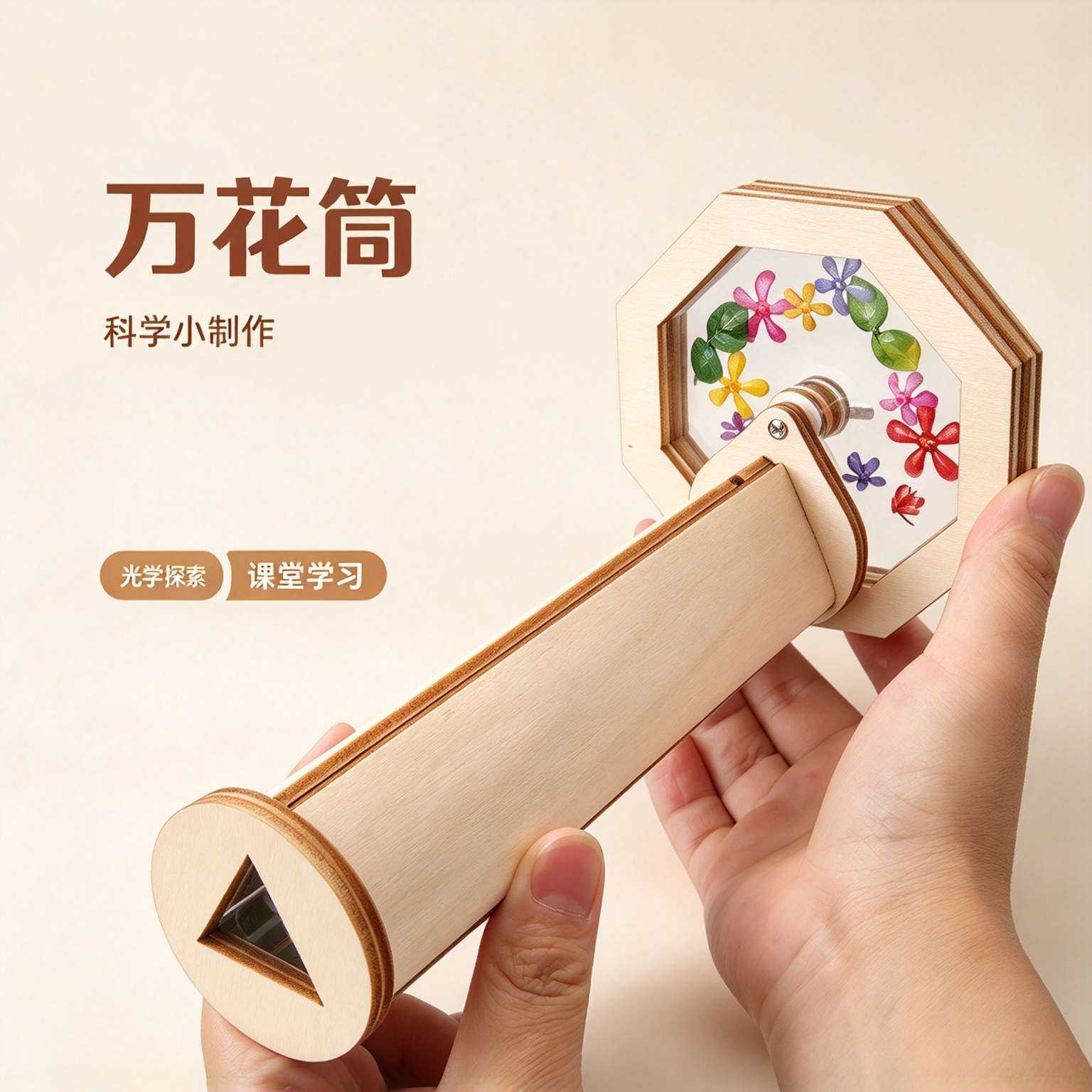 DIY旋转万花筒材料包儿童玩具