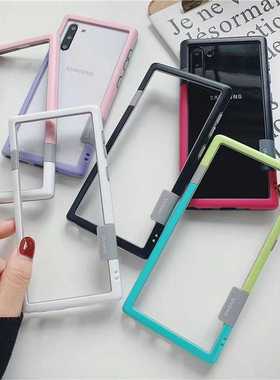 适用SAMSUNG三星note9双色拼色边框手机壳s10+防摔散热男女款
