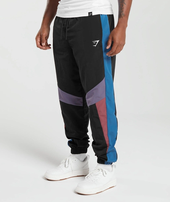正品现货 GYMSHARK RETRO  JOGGERS 运动休闲撞色休闲裤宽松