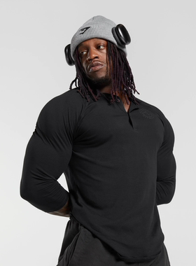 正品现货 GYMSHARK LEGACY HENLY 复古美式纽扣贴身运动t恤