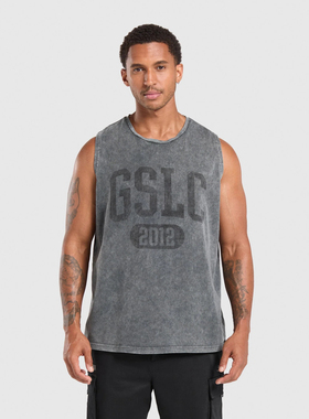 正品现货 Gymshark Collegiate Shadow Tank 水洗无袖背心坎肩