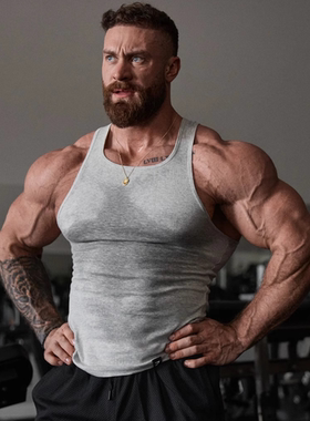 正品现货 GYMSHARK RIBBED TANK 运动弹力螺纹背心 MUSCLE FIT