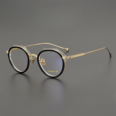 日本进口材质 eye in 猫头鹰同款超轻纯钛LO-04近视眼镜框架Leowl