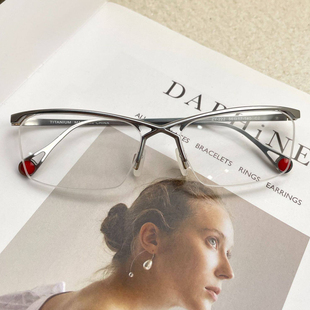 奥山Ken清行同款跑车流线型眼镜框架ZY-222纯钛男商务镜片Okuyama