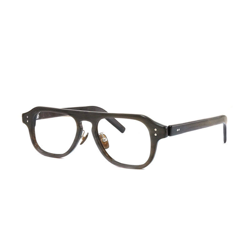 林德款天然牛角大框架近视眼镜复古英伦绅士风手工制作蛤蟆镜框男