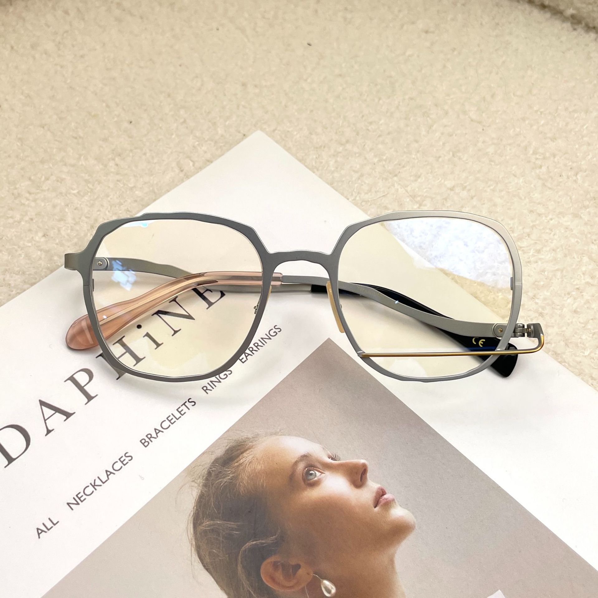 丸山正宏风格眼镜架时尚复古纯钛方框MM0059男女近视光致变色镜片