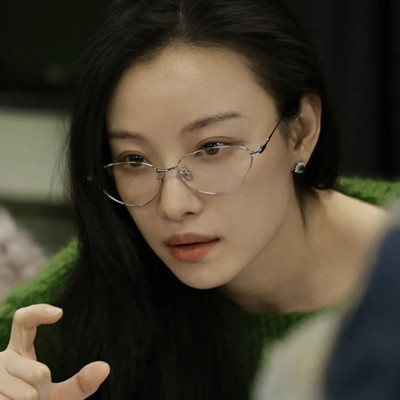 FK003假的我 倪妮推荐纯钛超轻蝶形眼镜框女大号墨镜配近视镜片