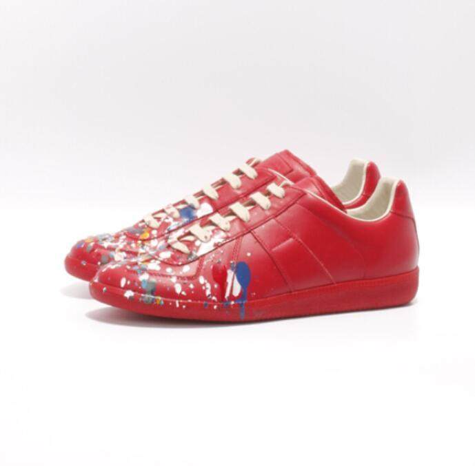 thumbnail for Factory direct sales foreign trade hot style 3MMM low-cut men's shoes matte flat bottom breathable spray-painted German training casual shoes