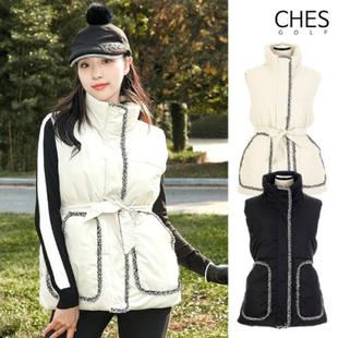 冬季 DT992 羽绒马甲GOLF休闲运动背心 韩国直邮CHES女性高尔夫修身