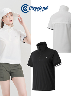 韩国直邮 冷感短拉链宽松款女性半袖高尔夫T恤 GOLF女装夏季AZ421