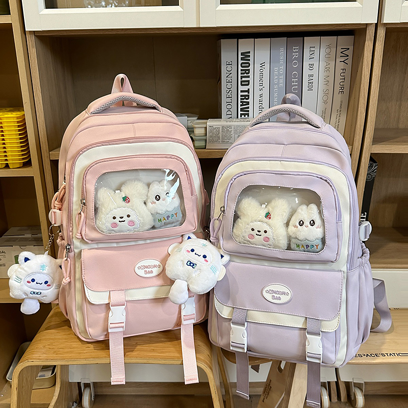 高颜值双肩包痛包学生大容量书包