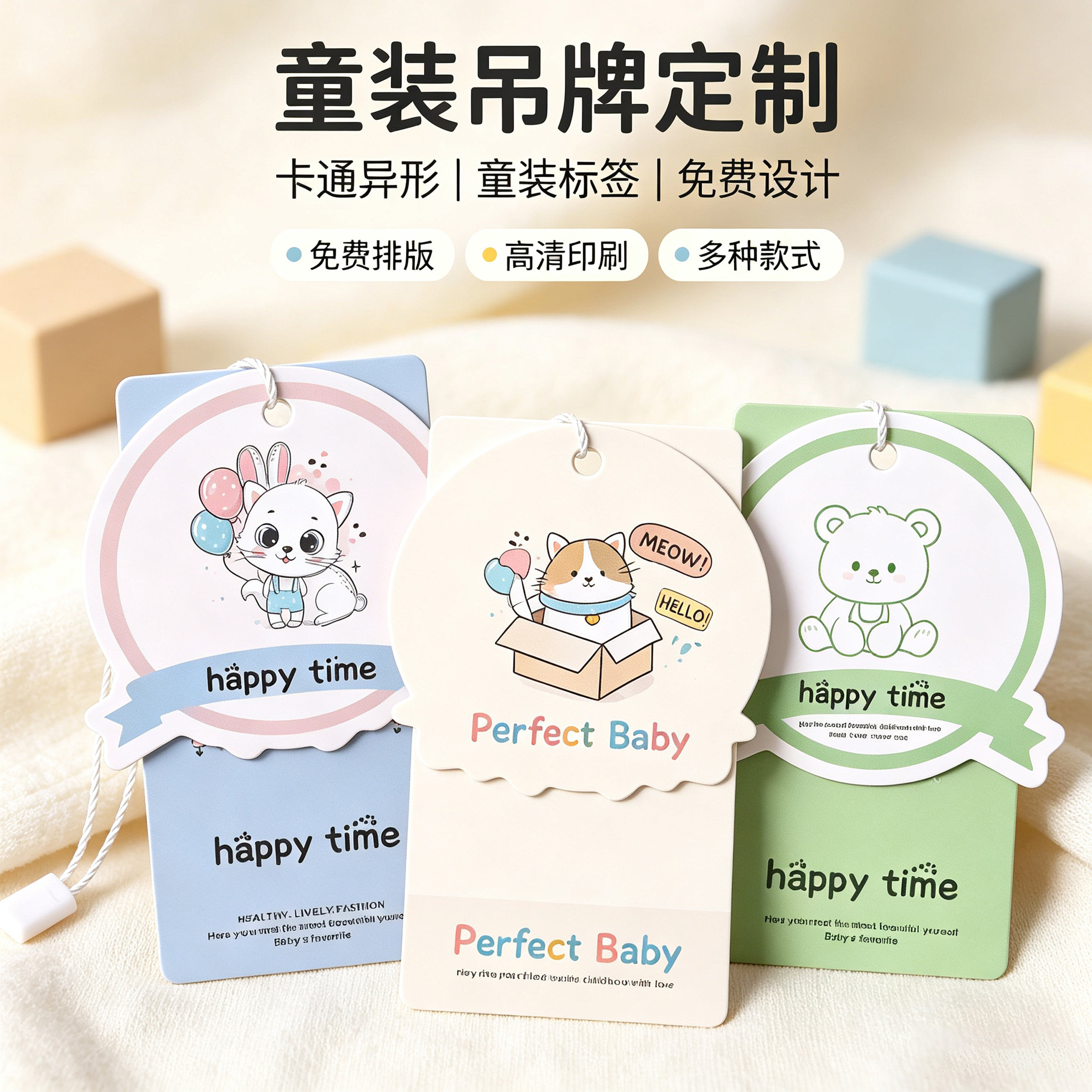 童装价格标签吊牌定制设计印刷