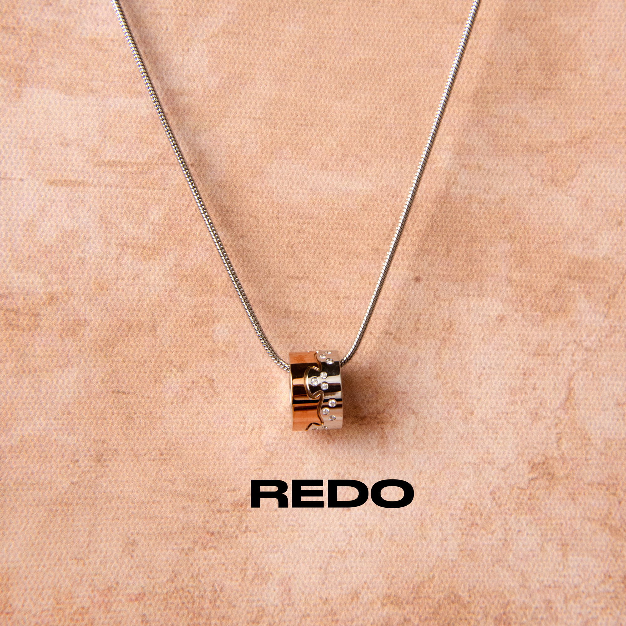 REDO简约银色吊坠锁骨链送女友