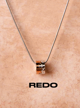 REDO简约银色吊坠锁骨链送女友