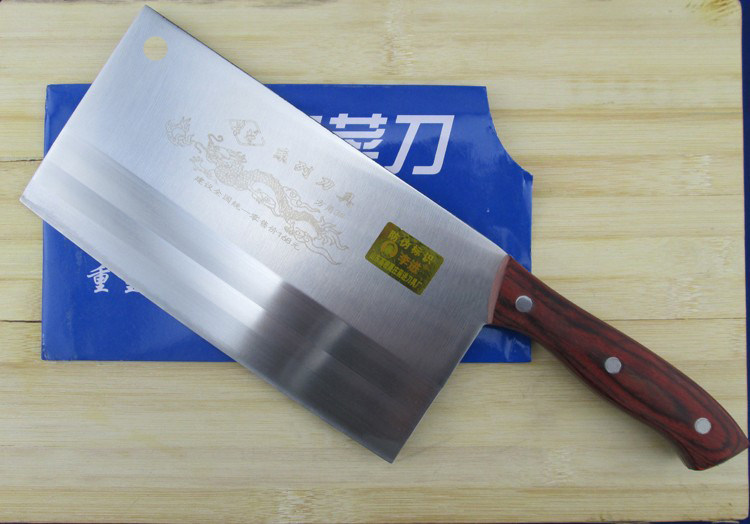 高密李进厨师5铬不锈钢高端优质菜刀切肉刀123#家用厨房刀具
