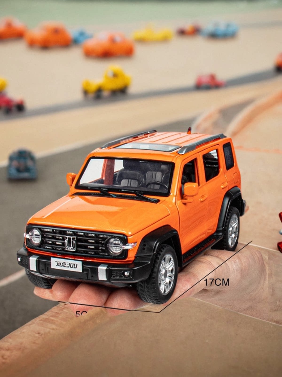 1|32 탱크 300 합금 자동차 모델 소리와 빛 장난감 오프로드 차량 시뮬레이션 금속 자동차 도어 충격 흡수 장치를 뒤로 당겨