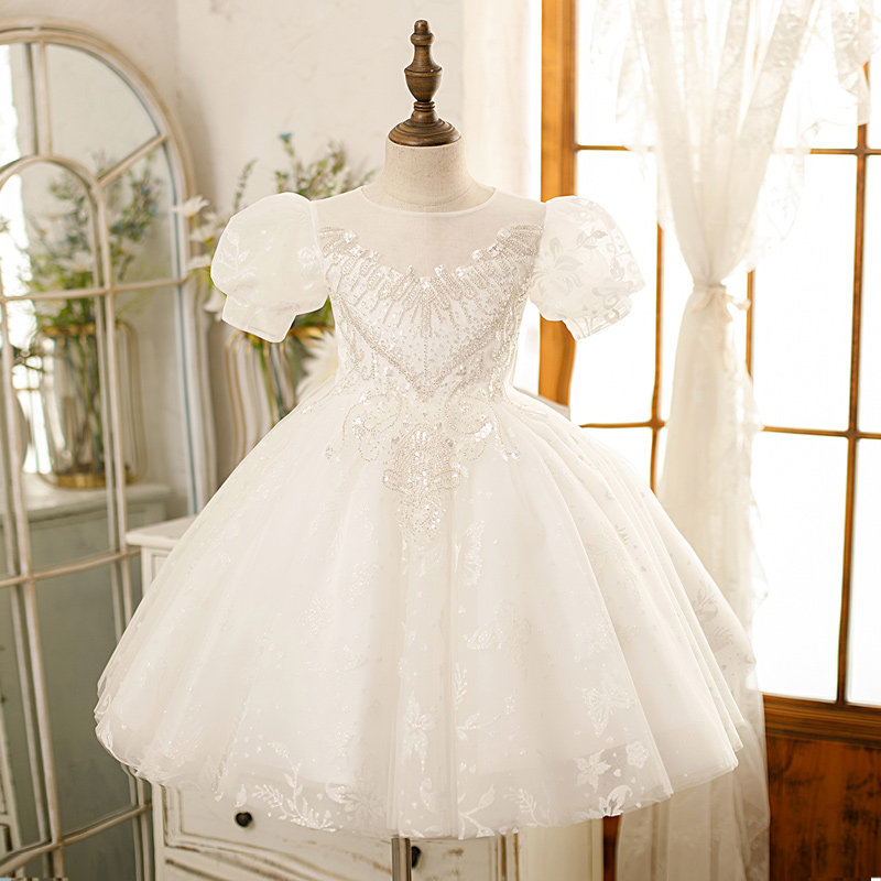 公主裙女童森系风轻奢比赛演出服高端走秀白色蓬蓬纱儿童主持礼服,童装/婴儿装/亲子装,儿童礼服,淘宝优惠券,粉丝福利购,淘宝优惠卷